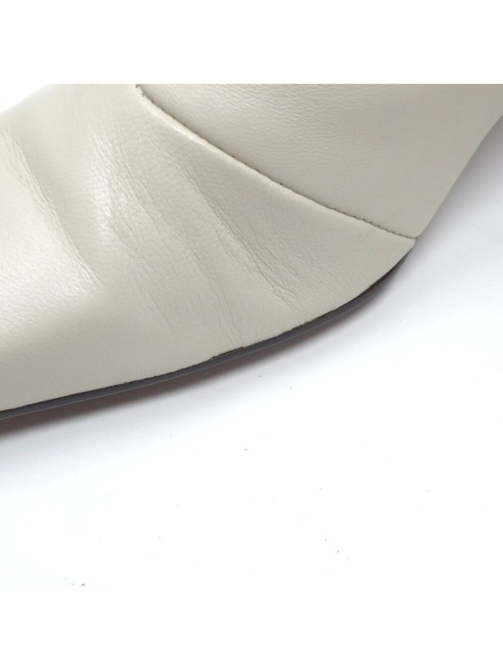 Franco Sarto Briar Snip Toe Heeled Ankle Boot Chalk White Leather 8 M - Picture 10 of 16